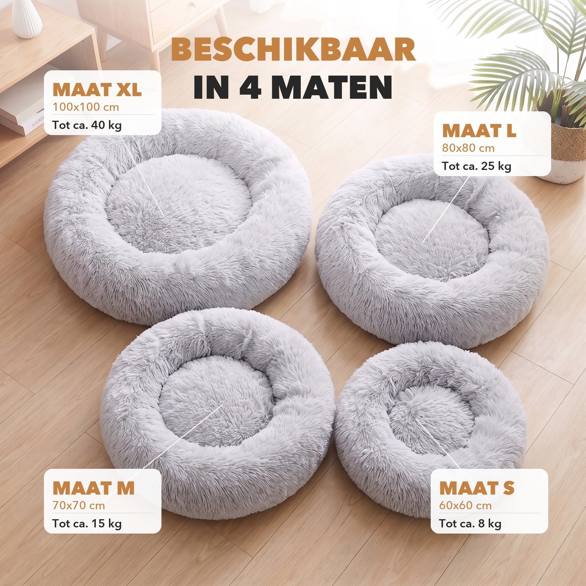 Pebble Pebble Orthopedische Donut Hondenmand - afbeelding 4