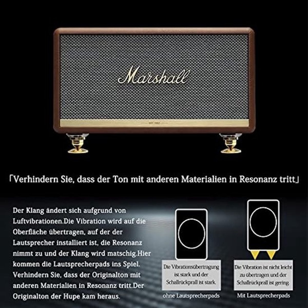 Vergulde Speaker Spikes Set - 8 Stuks voor Audioapparatuur en Geluidsisolatie