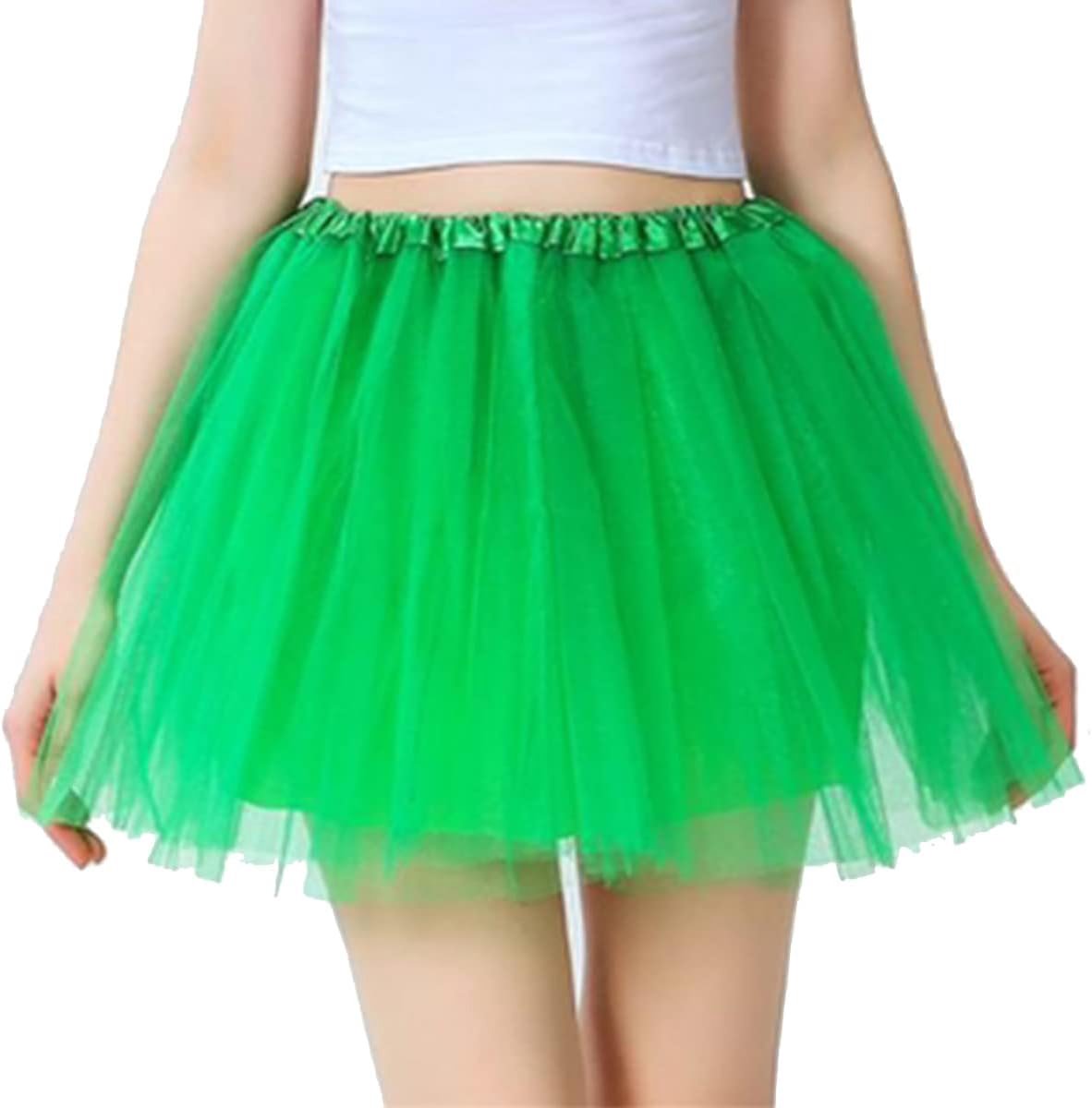 Tulerok voor dames, tutu, onderrok, ballet, blazen, dansrok, dansjurk, baljurk, kort, retro petticoat, tutu, minirok, ballet, groen