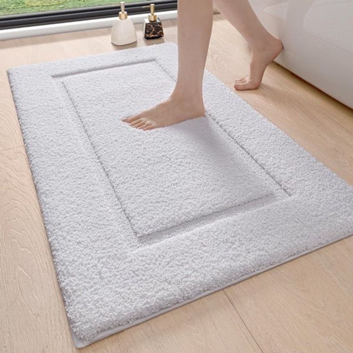 Absorberende Badmat 60 x 110 cm - Antislip en Machinewasbaar voor Badkamer, Keuken en Slaapkamer