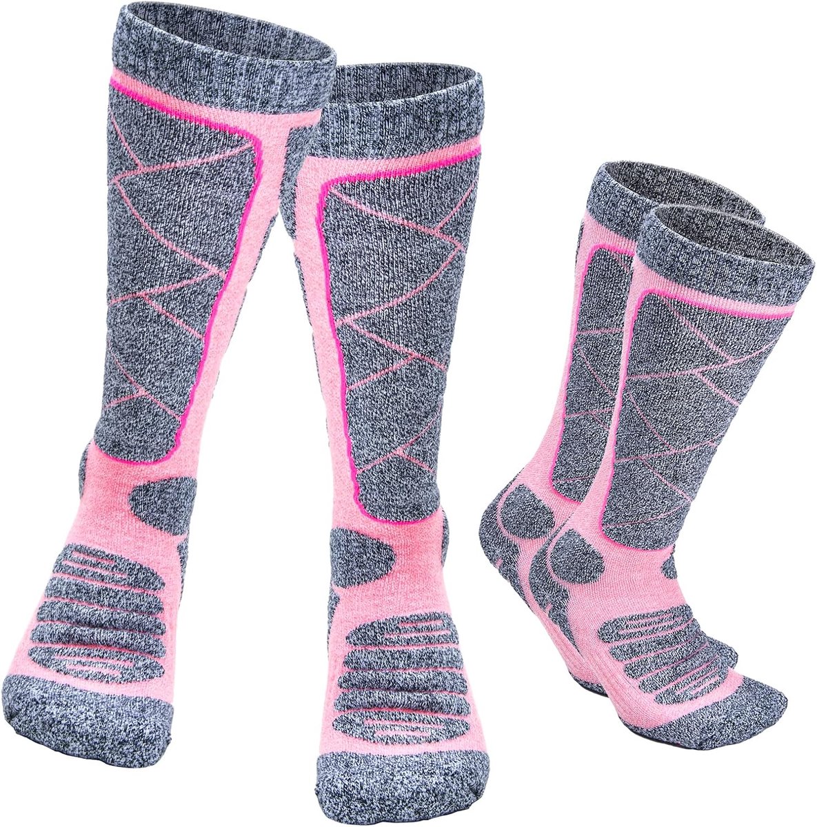 Skisokken, wintersokken, warme kniesokken, thermische sportsokken, wintersokken, lang warm en droog, voor skiën, snowboarden, wandelen, wintersport