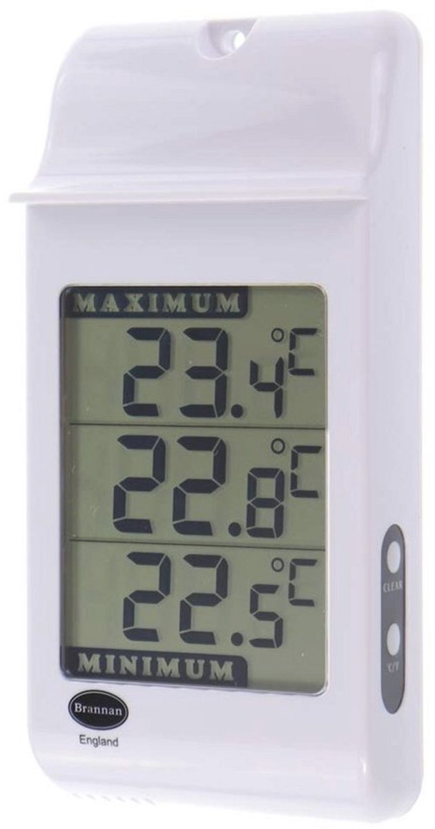 Digitale Max Min Thermometer met Groot Display - Wit