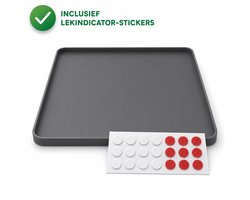 2Day Home - Lekbak Wasmachine 60x60 cm - Siliconen Opvangbak - Voor Machines tot 60 cm Diep - Incl. 21 Lekindicator Stickers - Vaatwasser en Droger