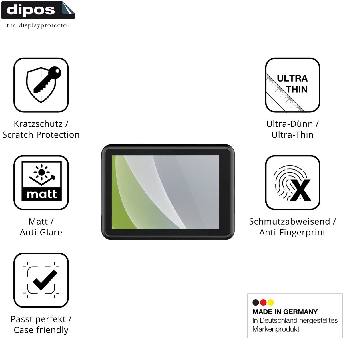 dipos – 4x Matte Beschermfolie geschikt voor fceoul A3B-03 | Krasbestendige & antireflecterende Screenprotector Ultra-Thin