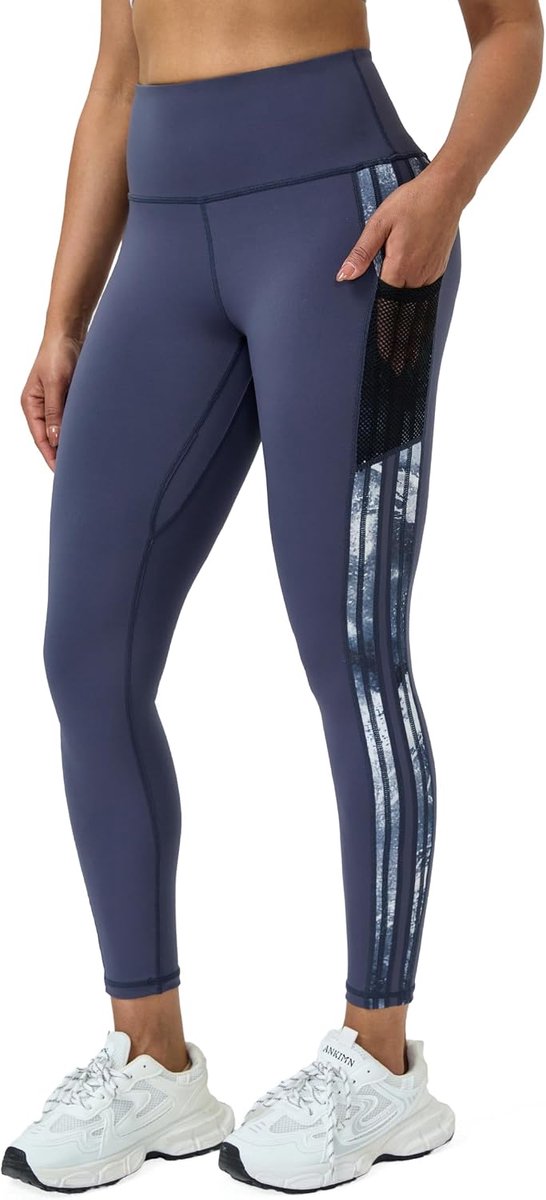 Dameslegging met zakken, ondoorzichtige sportlegging voor dames, lange fitnessbroek, hardloopbroek, sportbroek voor dames