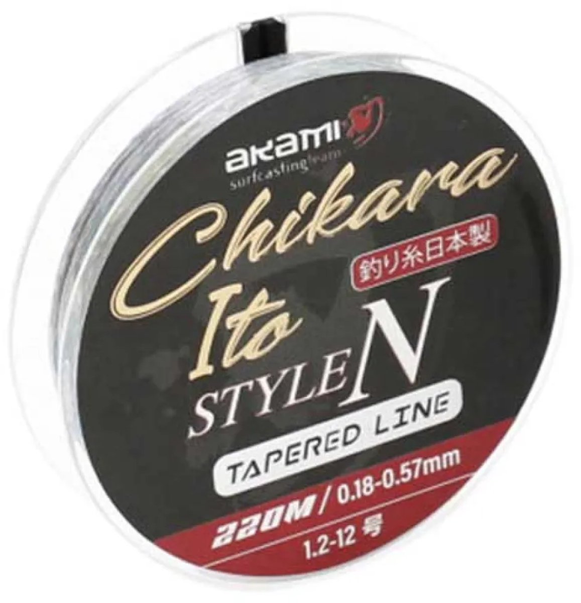 Akami Chikara Ito Taps Toelopende Onderlijn 220 M Transparant 0.200-0.570 mm