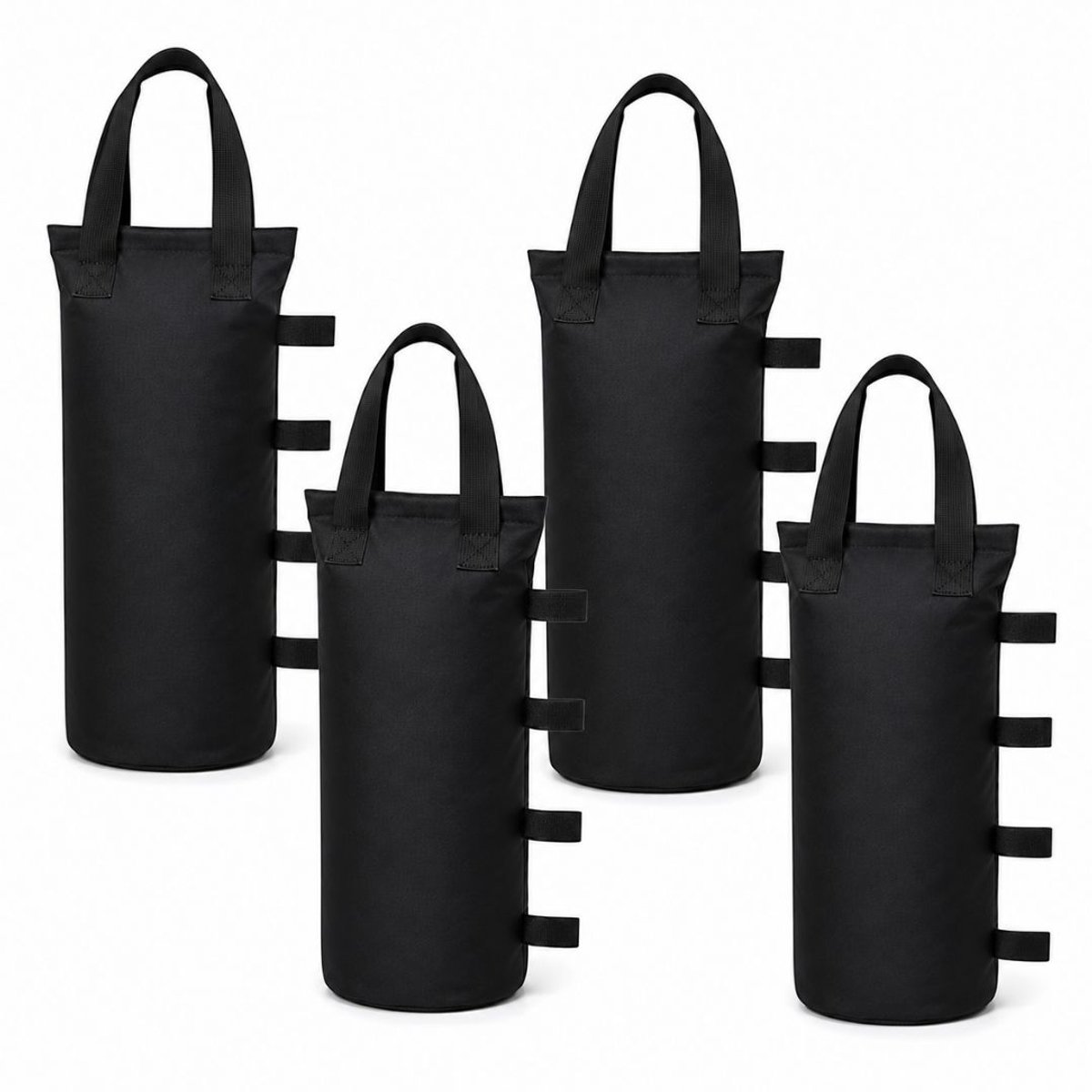 Partytent Zandzakken 10L – Set van 4 – Hervulbare Gewichten voor Partytent, Paviljoen en Pop-up Tent – Zwart