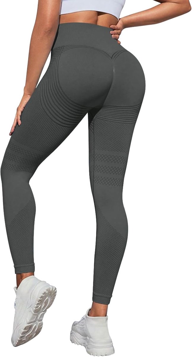 Leggings voor dames, push-up, hoge taille, ondoorzichtig, sportlegging voor dames, met elastische taille, voor sport, yoga, fitness