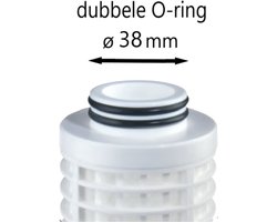 Vervangfilterset 2 stuks - 25 micron sedimentfilter + actief koolfilter - past in FF20, FF40 en FF60