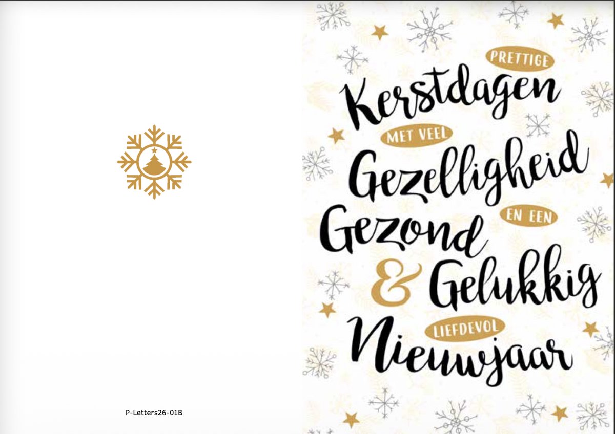 Kerstkaarten box Letters Christmas 2