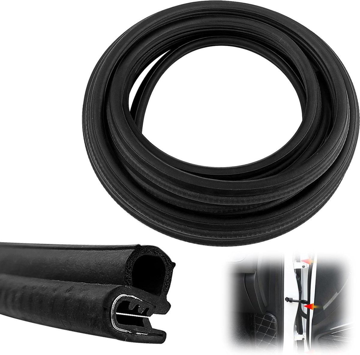 Deurrandbescherming - Universeel passend - Waterdicht - Rubber - 6 meter