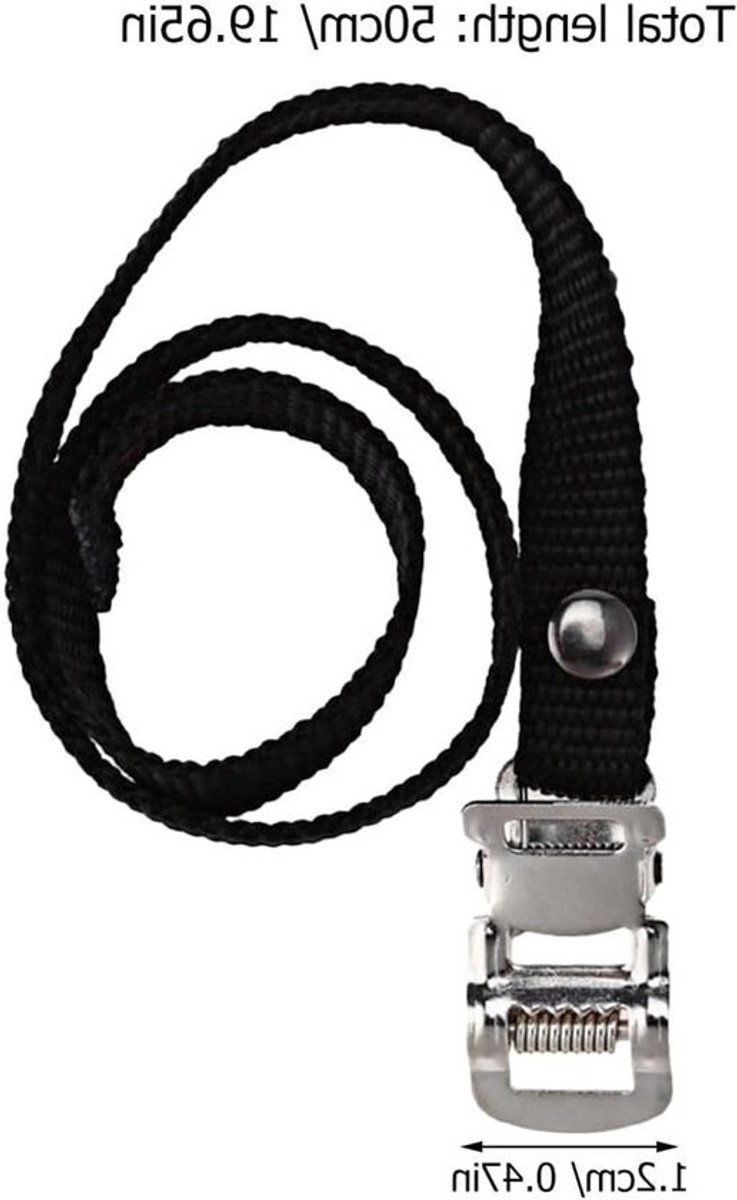 4 stuks fiets-pedaal toe straps - Stabilizer straps voor binnen- en buitenfietsen (Zwart)
