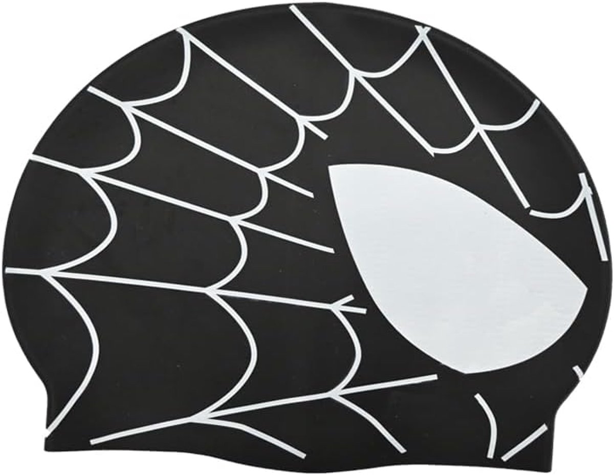 Uniseks, waterdicht, siliconen zwart masker, ook voor lang haar, voor kinderen, voor watersport, elastisch, badmuts