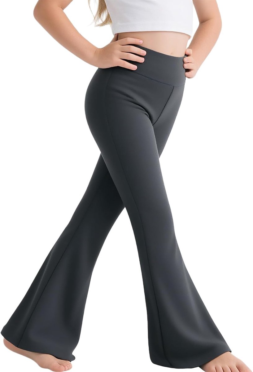 Leggings Hoog Taille Buikondersteuning Yogabroeken voor Kinderen, Ademende Elasticiteit Schooldjuren Geschikt