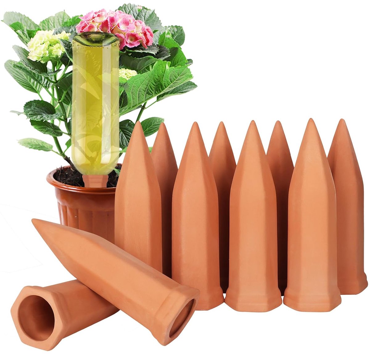 Automatische irrigatie, 10 stuks, terracotta kegels voor planten