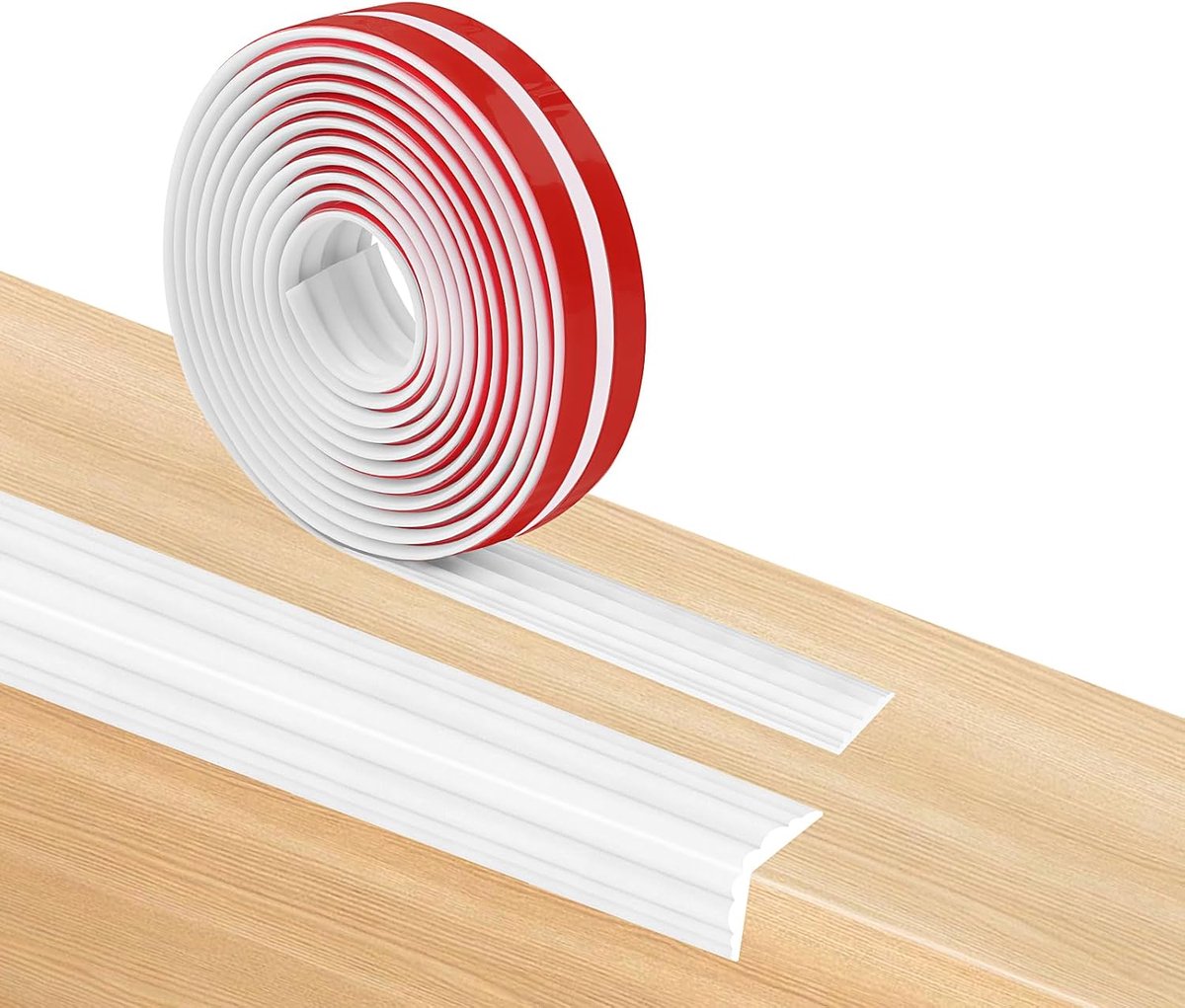 200 cm randbescherming, dik schuim, zelfklevend, multifunctioneel, extra dik, randbescherming voor tafelmeubels (4 cm, wit)
