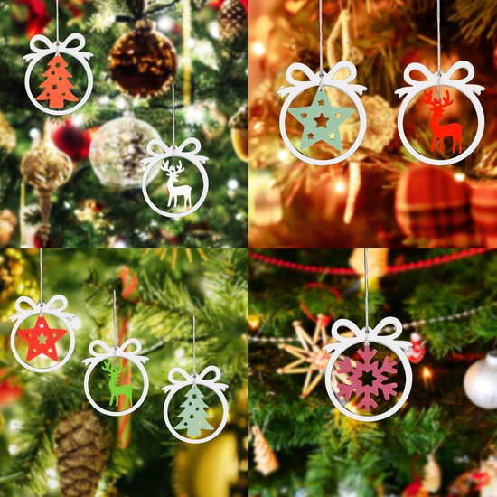Mallen, set van 2, sneeuwvlok, eland, ster, kerstboomversiering, ideaal voor epoxygieten en doe-het-zelf knutselen, perfect voor hars kerstversieringen — afbeelding 3