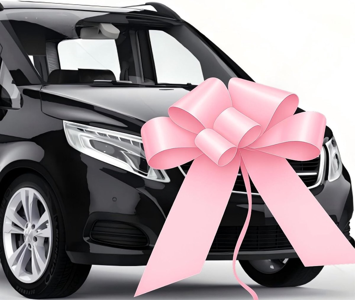 Strik voor auto, grote cadeaustrik, XXL, 76 cm, grote strik voor auto, reuzenstrik, herbruikbaar, voor 18e verjaardag, auto, Kerstmis, huwelijkscadeau (roze)