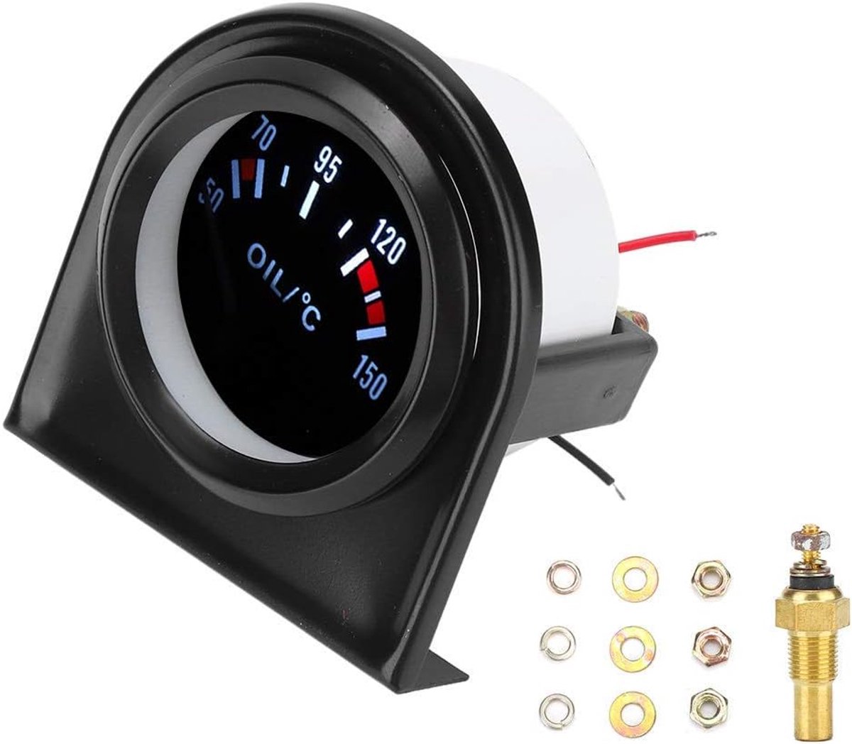 Olietemperatuurmeter Autowijzer 52 mm 2 inch LED-licht olietemperatuurmeter 50-150 ℃
