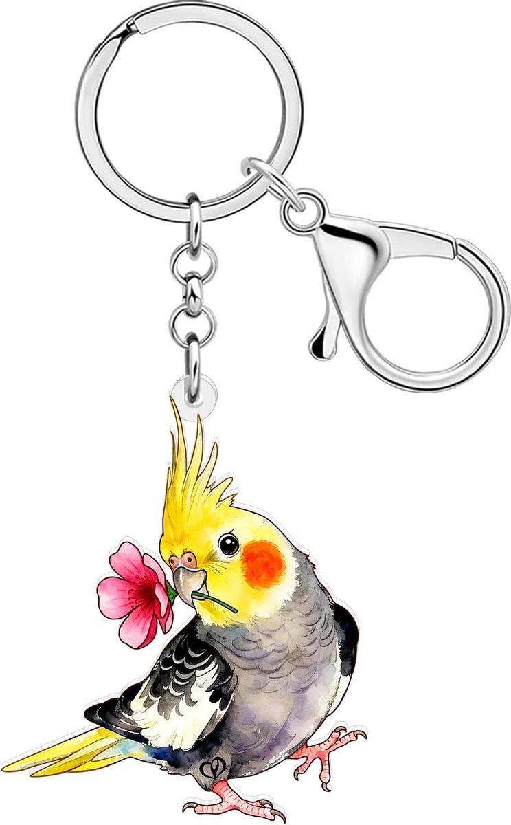 Leuke Hawaiiaanse Tropische Papegaai Sleutelhanger Accessoires Vogel Geschenken Voor Vogelliefhebbers Vrouwen Meisjes Rugzak Tas Charm