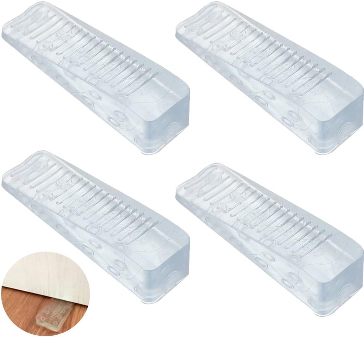 Rubber Set van 4, Transparant