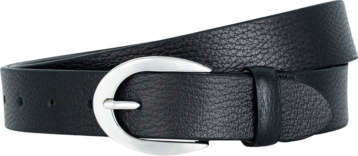 LINDENMANN dames leren riem - zwart