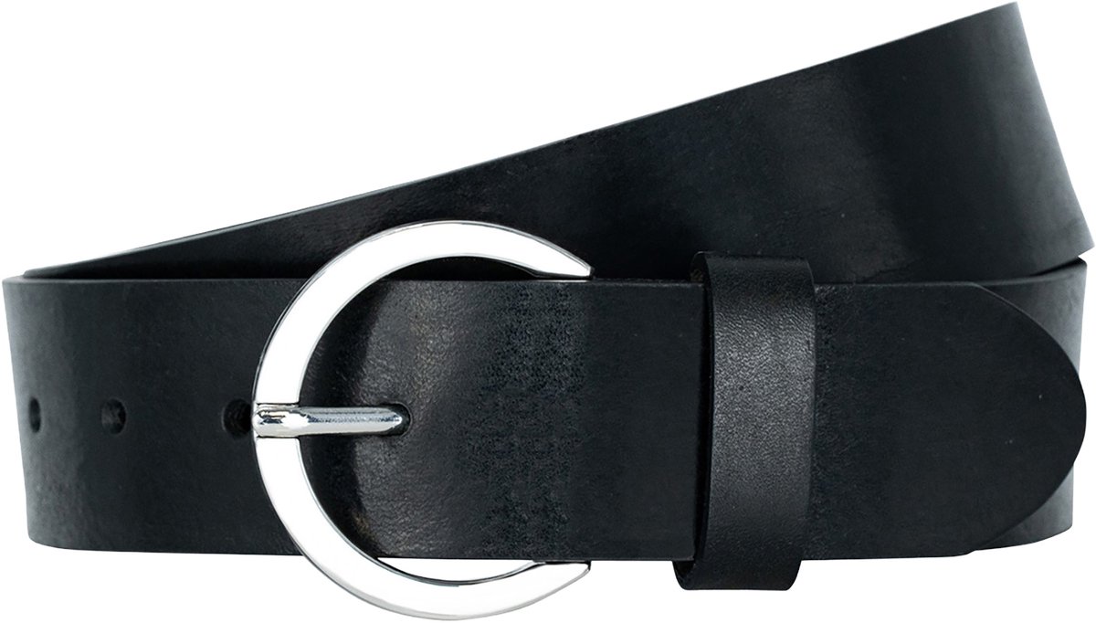 LINDENMANN dames leren riem - zwart