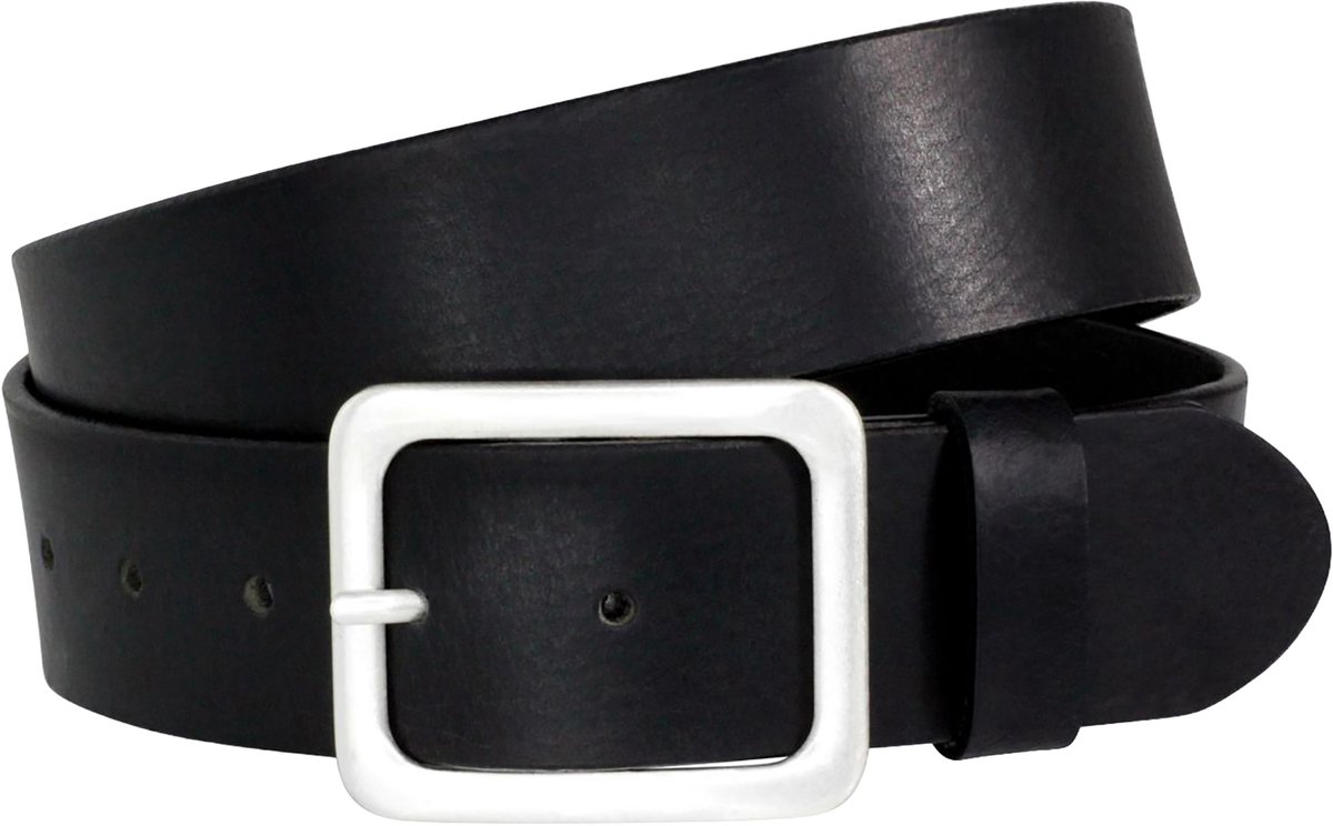 LINDENMANN dames leren riem - zwart
