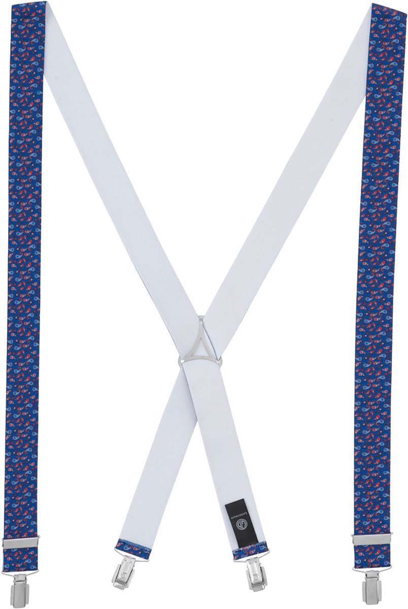 LINDENMANN heren bretels - blauw dessin