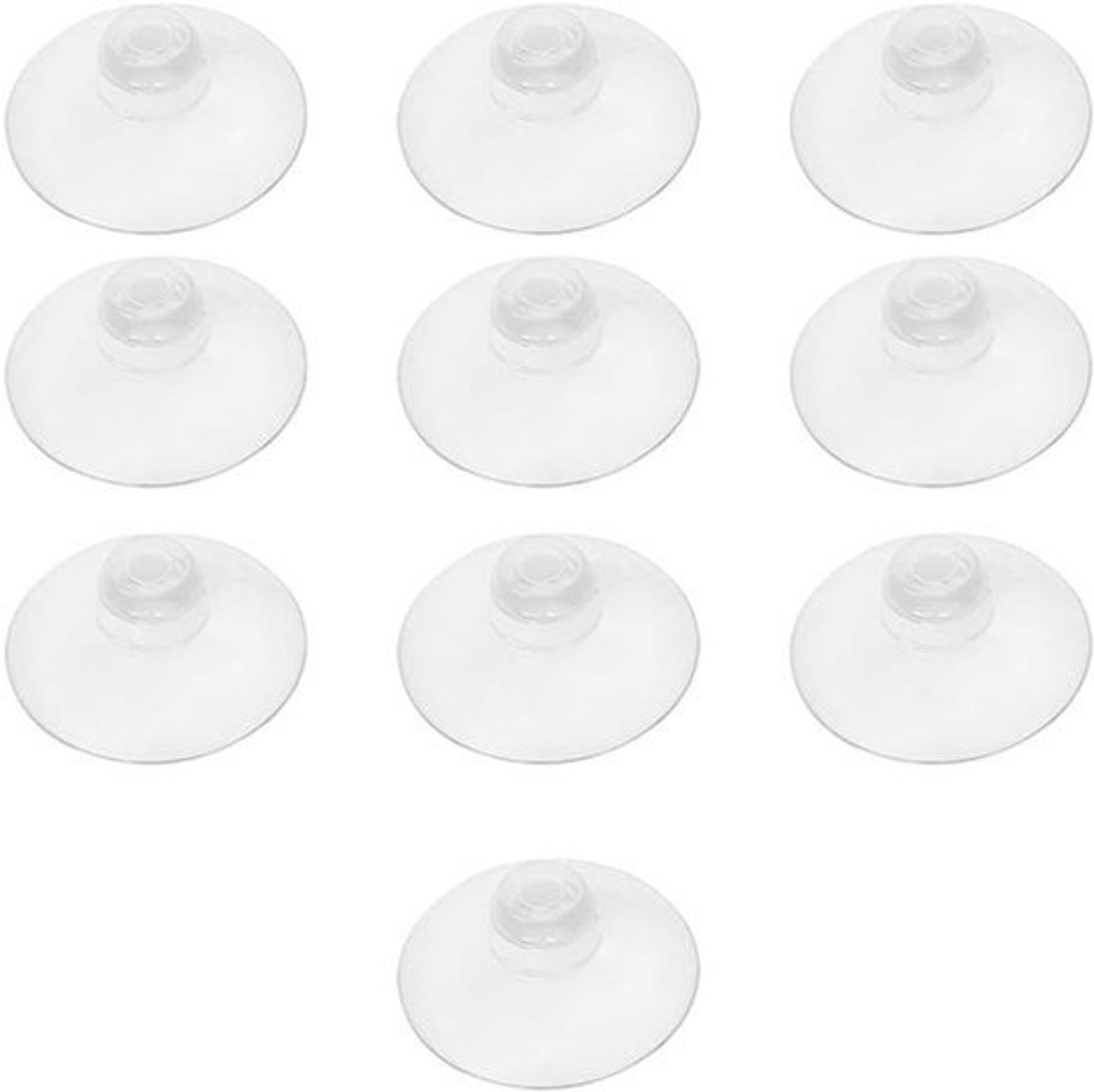 10 stuks extra sterke zelfklevende paddenstoelkop zuignap - plastic - zonder haken - breed bereik - voor auto badkamer raamglas - 30 mm .