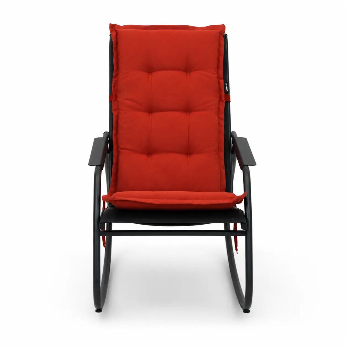 Noa rocking chair met rood zitkussen
