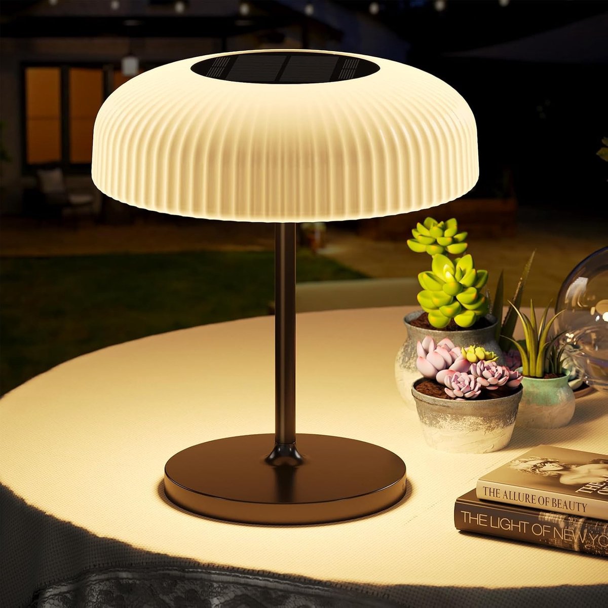 LED Tafellamp met Oplaadbare Batterij, IP44 Waterdicht, Dimbare Buitenlamp voor Balkon en Leesruimte, Inclusief USB-C Oplaadkabel