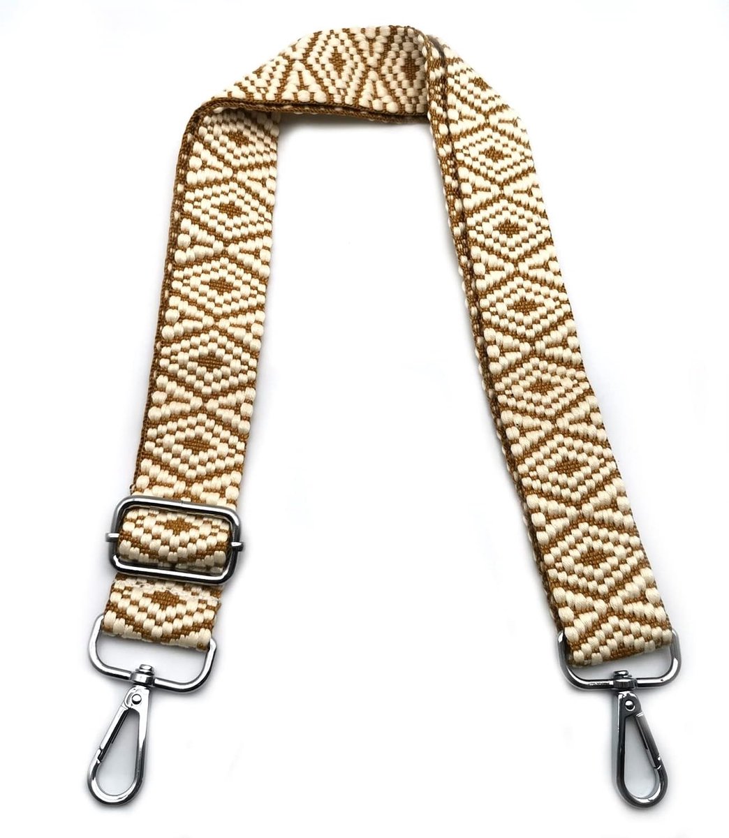 Tasriem, kleurrijk, verwisselbare schouderriem voor schoudertassen, met zilverkleurige karabijnhaak, 3,8 cm, brede tas voor damestassen, crossbody-accessoires, B