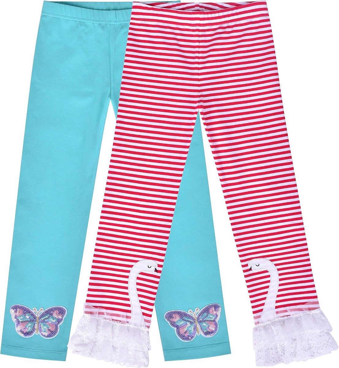 Broek verpakking van 3 stuks Katoen Leggings Kant Rekbaar Kinderen Kleuter 2-7 jaar