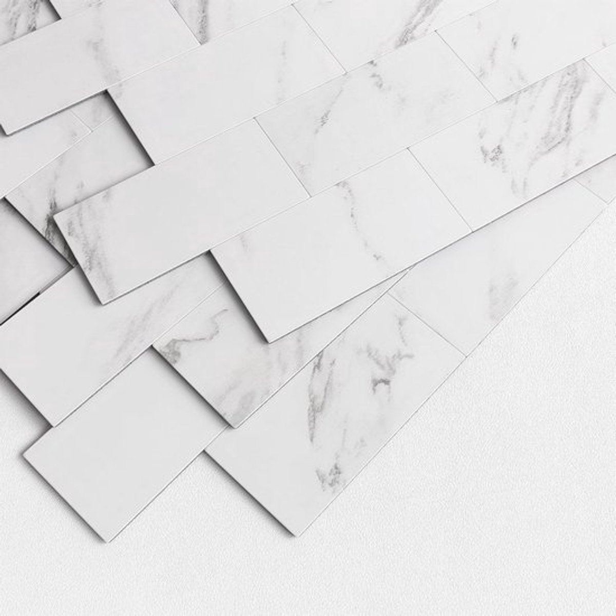 Zelfklevende 3D Muurtegels voor Badkamer en Keuken - Luxe Metalen Tegels voor Doe-Het-Zelf Projecten
