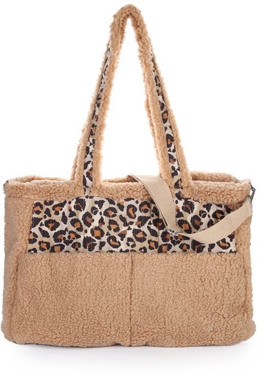 Luxe shopper met teddy - LEOPARD2 - 42x60cm