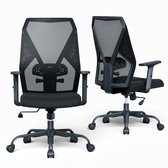 SIHOO M109 Ergonomische Bureaustoel - Verstelbare Lendensteun - Ademend Mesh - 2D PU Armleuningen - Zwart