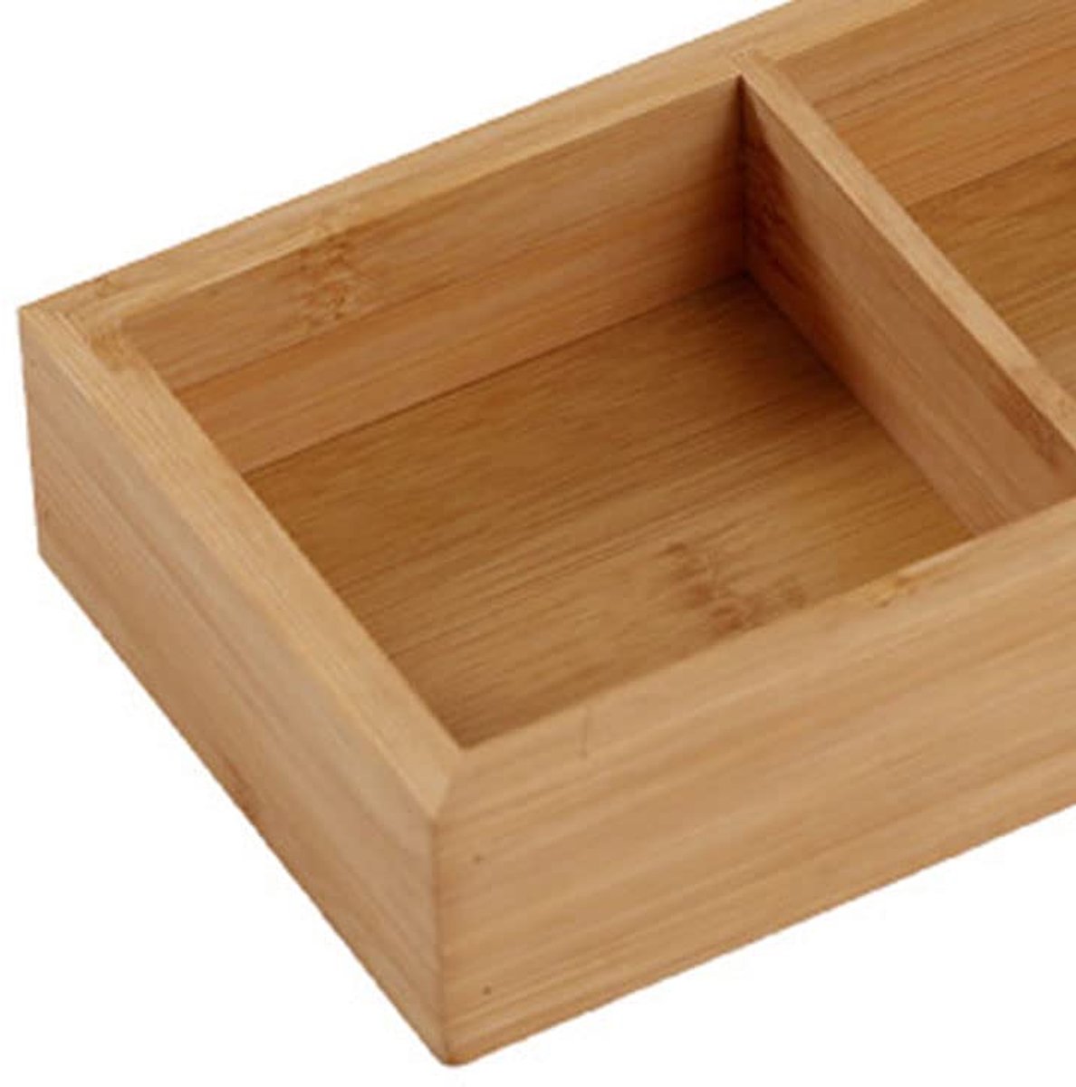Lade Organizer - Bestekbak Hout - Bamboe Opbergbakjes - Keuken Ladeverdeler - Bureau Organizer - Badkamer Mandje - Sorteerdoos Langwerpig - Theedoos Houder - Make Up Kwasten Houder - Duurzaam Materiaal - Veelzijdige Opbergers - Houtkleur - 1 Stuk — cadeau in Cadeau-ideeën - foto 7