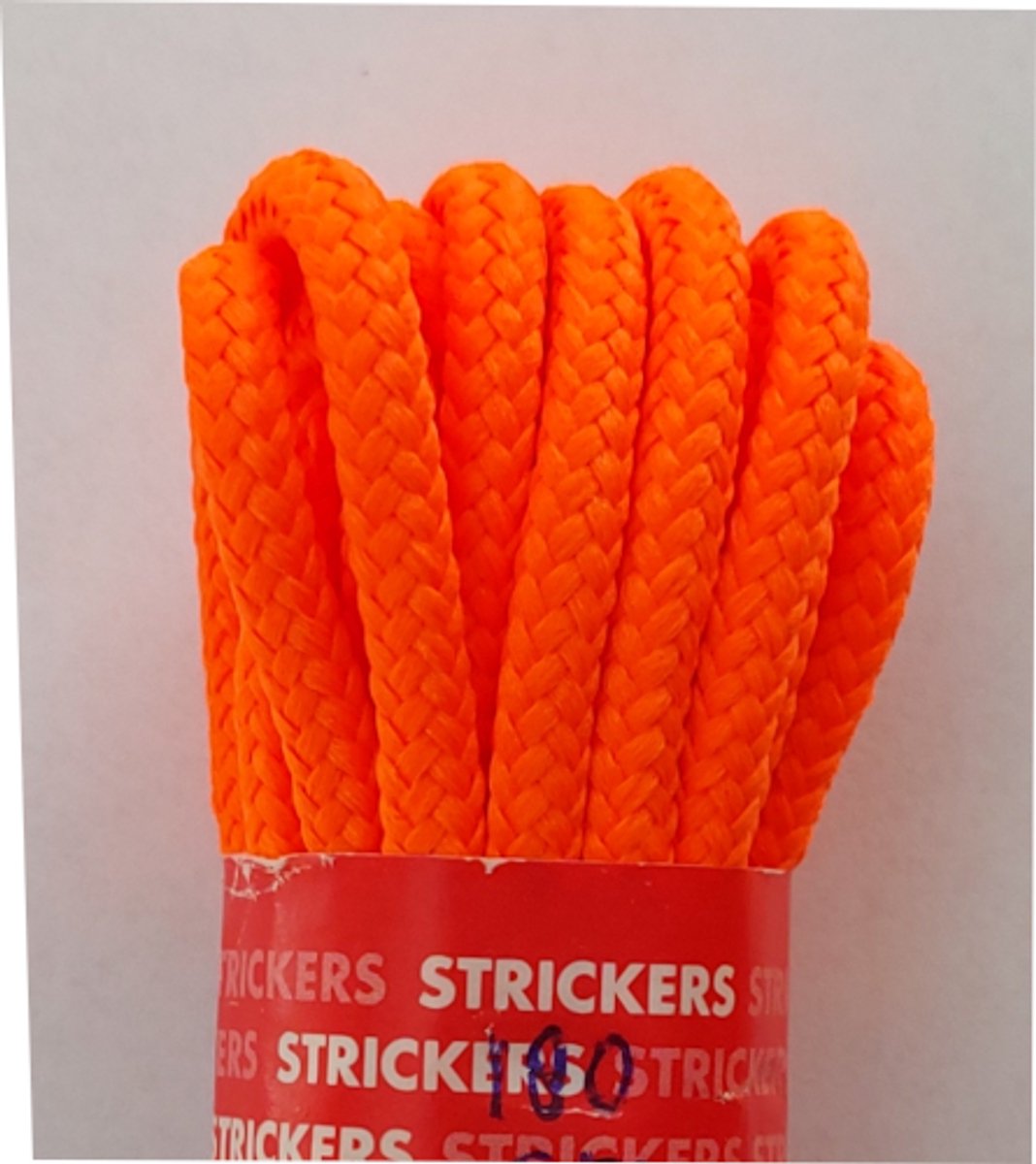Strickers Veter - Fluoriserend Oranje - Neon Oranje - Extra Dik Rond - Lengte 180 cm - Dikte 5 mm - Schoenveter