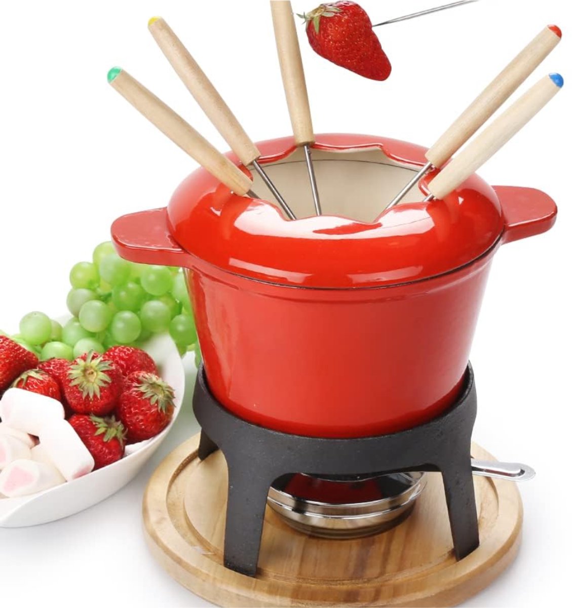 SP® Fondueset - Kaasfondue - Kaasfondue Set - Rood - 25cm x 20cm x 20cm