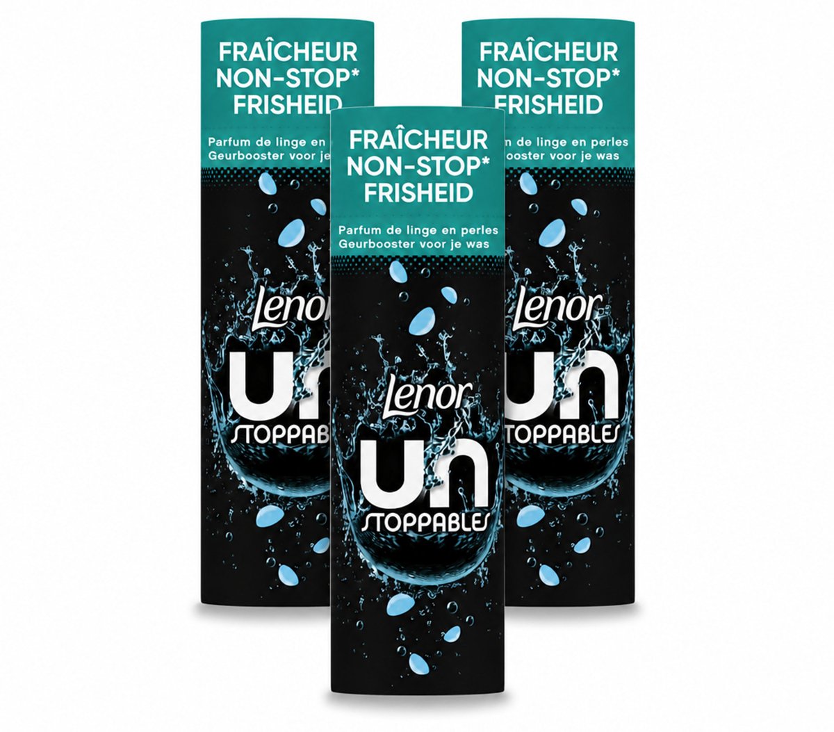 3 x Lenor Unstoppables - Geurbooster - Fris - Non-Stop Frisheid - 19 Wasbeurten - Voordeelverpakking - 3 stuks