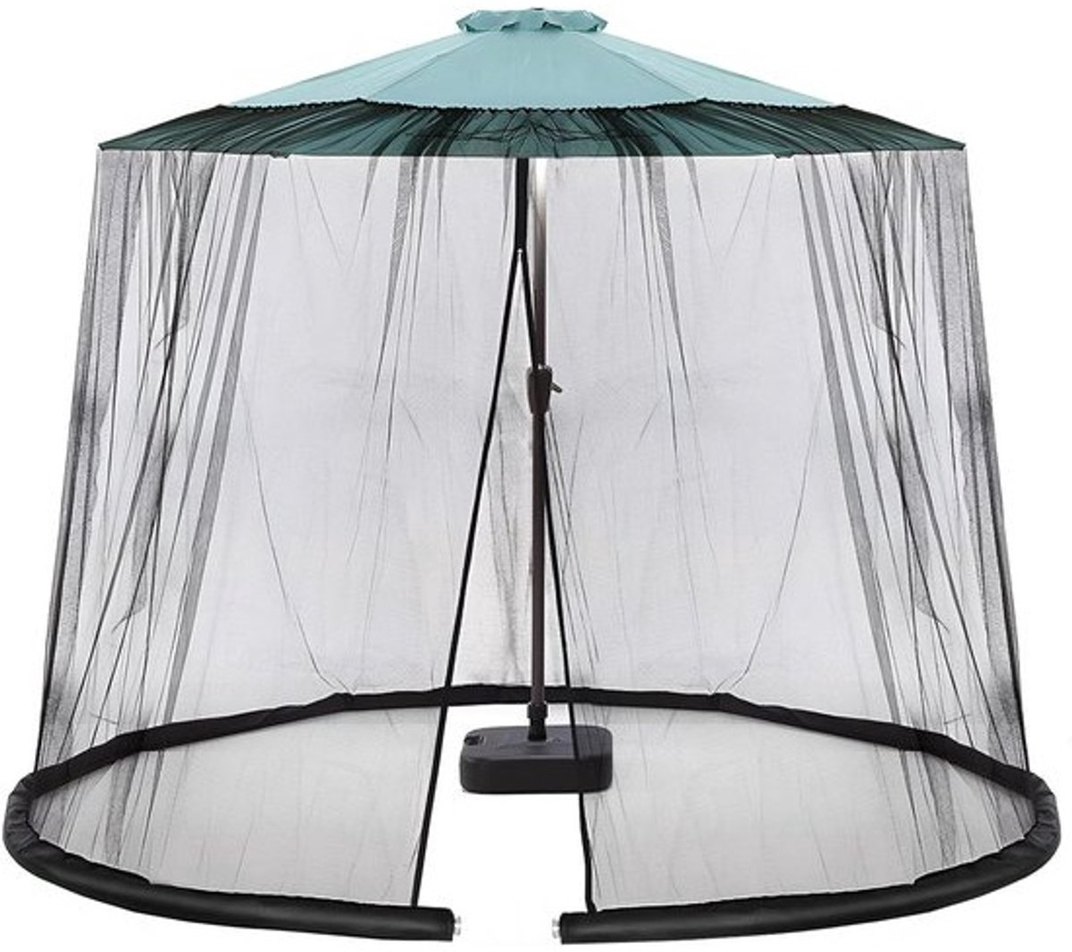 Mosquito net voor parasols 335 x 240 cm - Voor buitengebruik - Bescherming tegen insecten en UV-straling