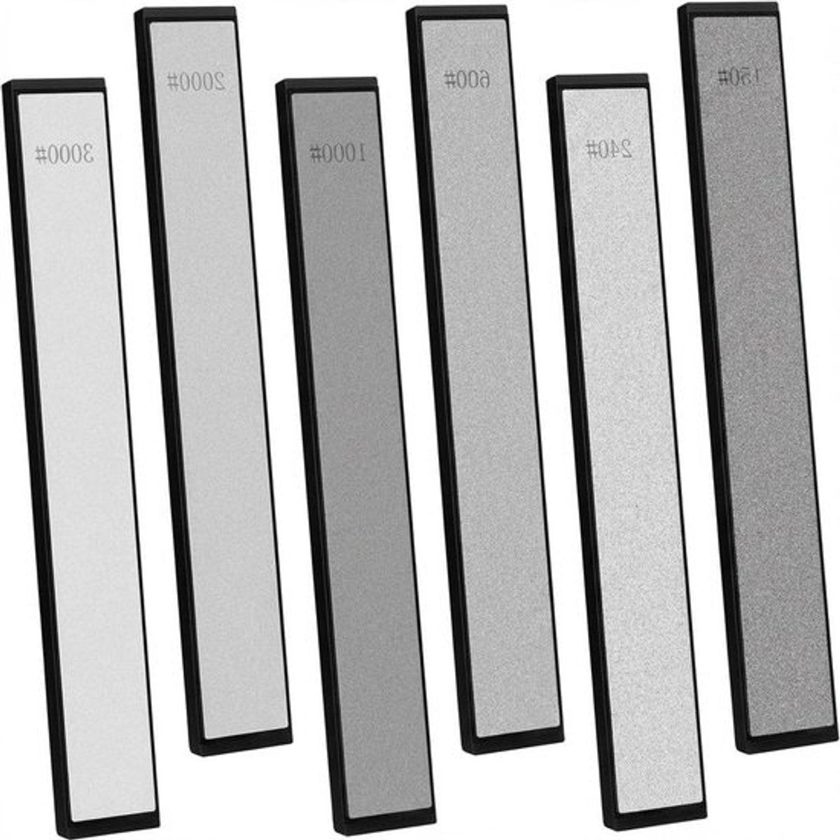 Set van 6 diamanten slijpwielen - 150/240/600/1000/2000/3000 - Voor keukenmessen en gereedschappen, thuis en buiten