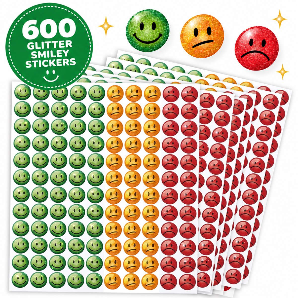 Smiley Stickers Glitters