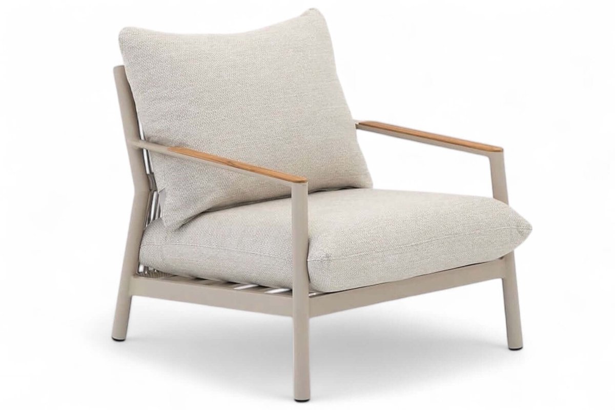 Belito Julia Loungestoel | Taupe | Aluminium & Rope