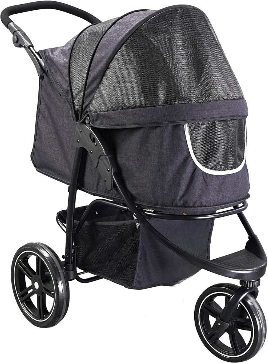 Kavo®- Hondenbuggy - Hondenkar - Luxe Wandelwagen voor Huisdieren - Zwart - 106cm x 105cm x 64cm