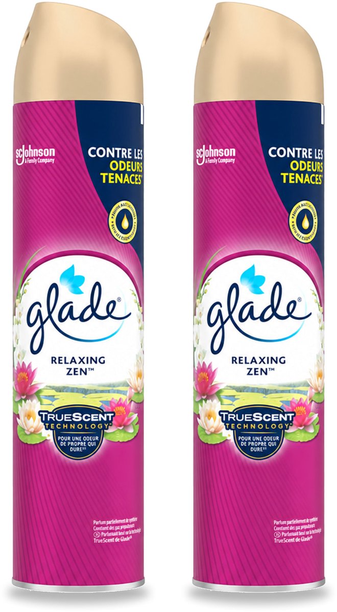 2 x Glade - Luchtverfrisser Spray - Relaxing Zen - 300 ml - Voordeelverpakking - 2 stuks