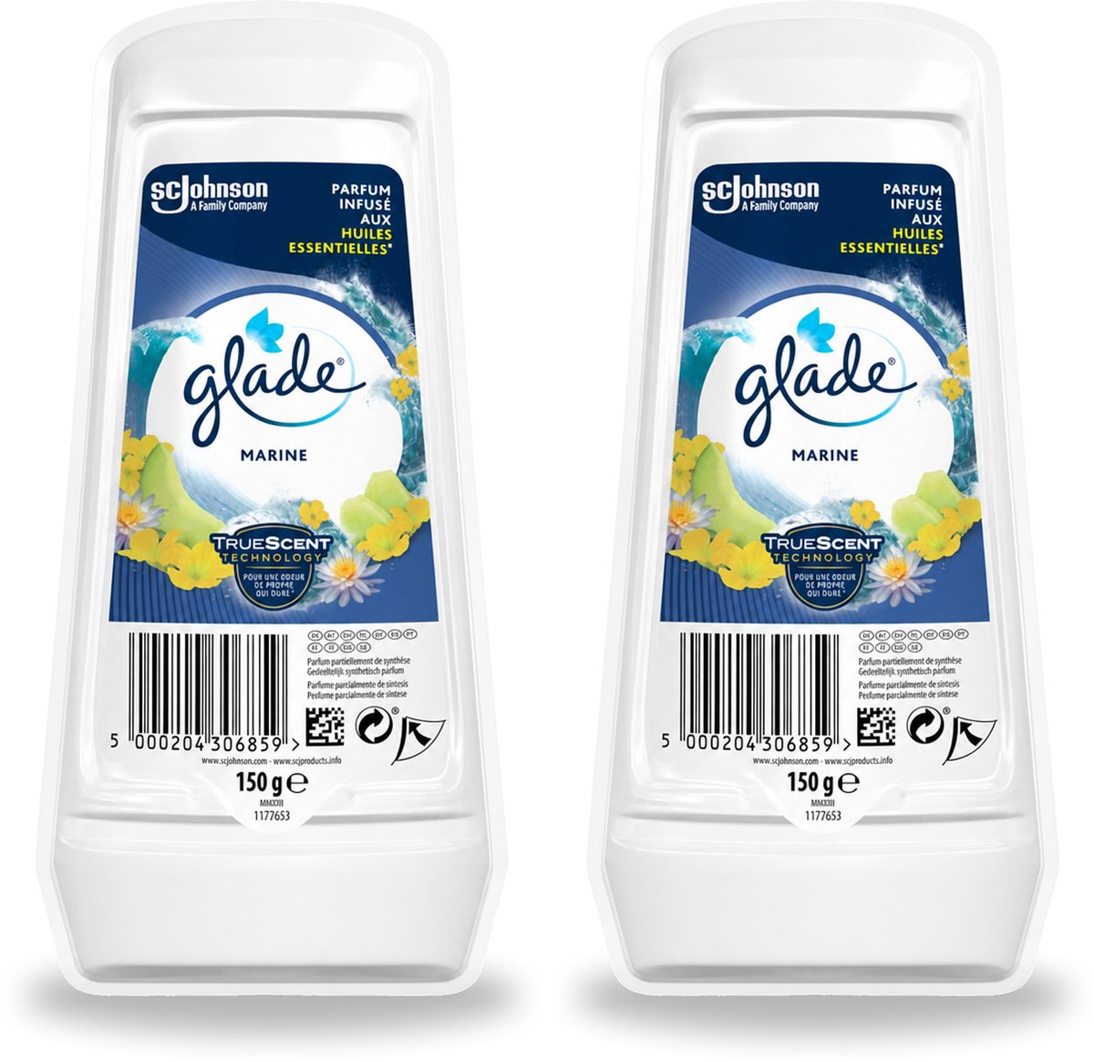 2 x Glade - Gel - Marine - 150 g - Voordeelverpakking - 2 stuks