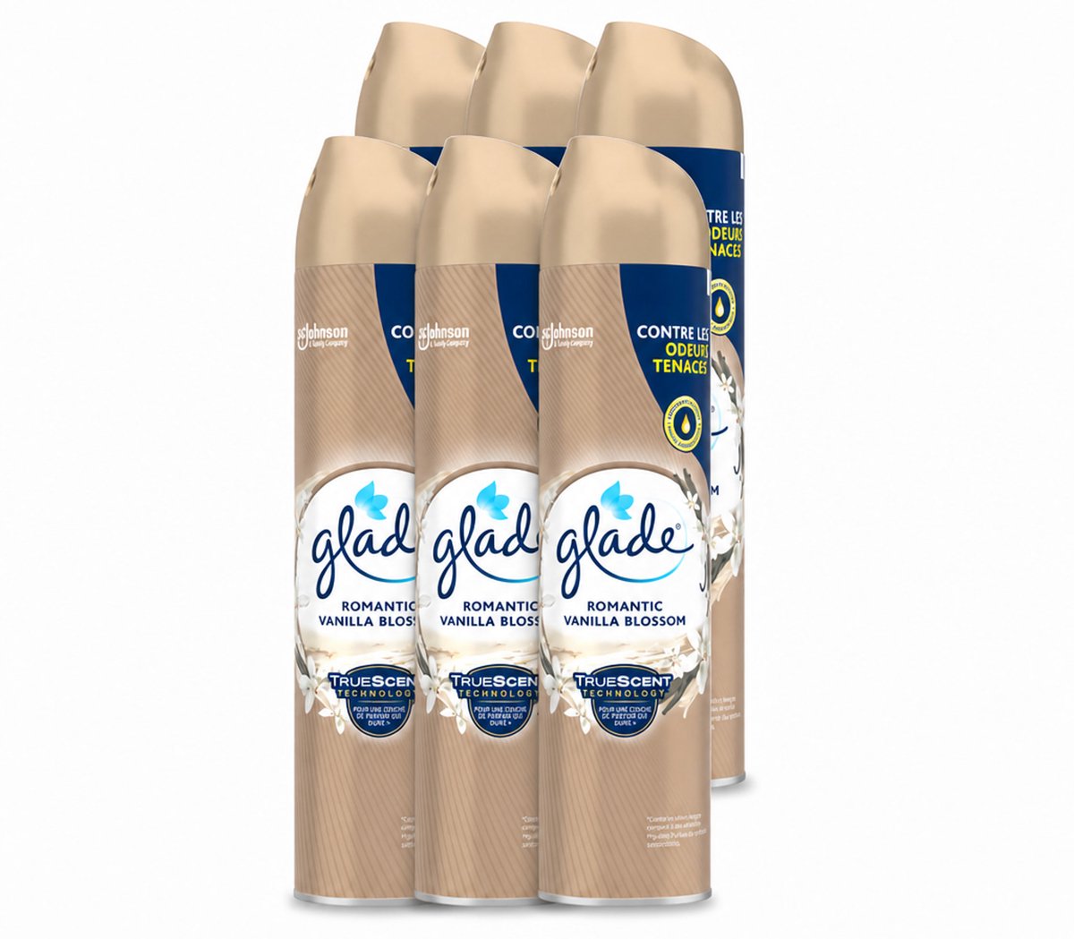 6 x Glade – Luchtverfrisser Spray – Romantic Vanilla Blossom – 300 ml - Voordeelverpakking - 6 stuks