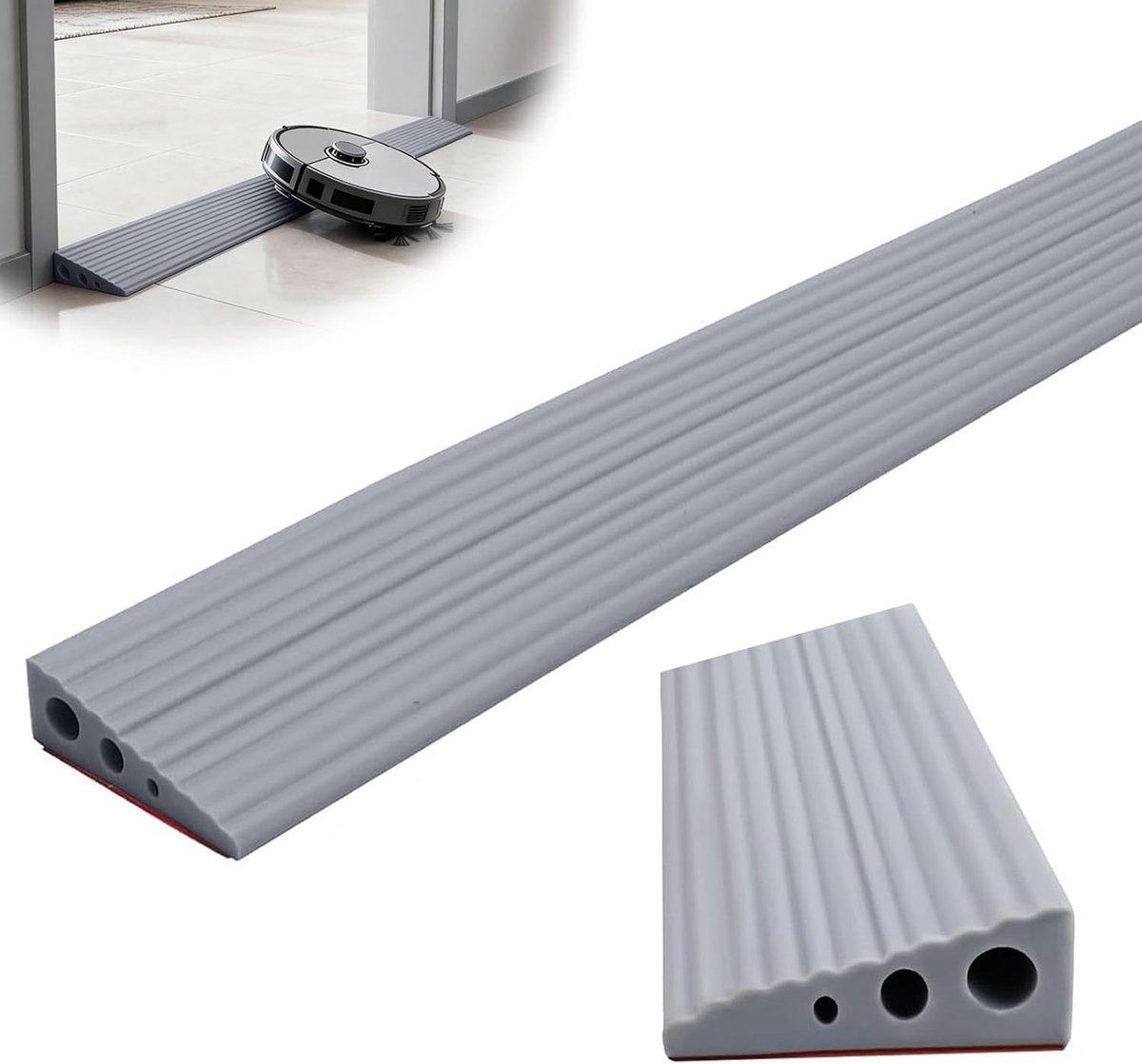 Drempelhelling 100 x 6.5 x 2.5 cm, Zelfklevende Siliconen Drempel, Rubber Ramp voor Rolstoelen en Kinderwagens, Toegankelijkheid en Comfort